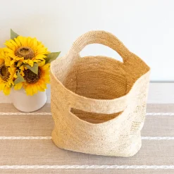 Elena Handbags Hand Woven Fashion Raffia Beach Bag