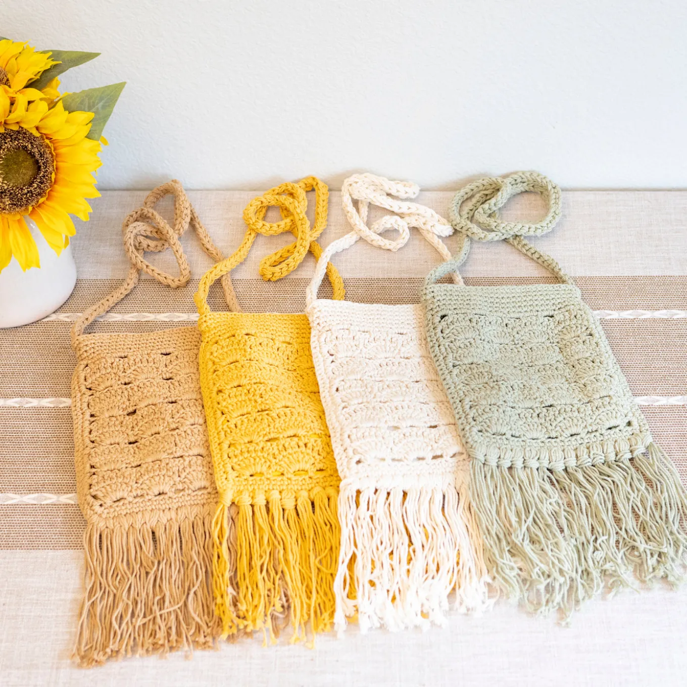 Elena Handbags Handmade Bohemian Tassel Beach Small Bag