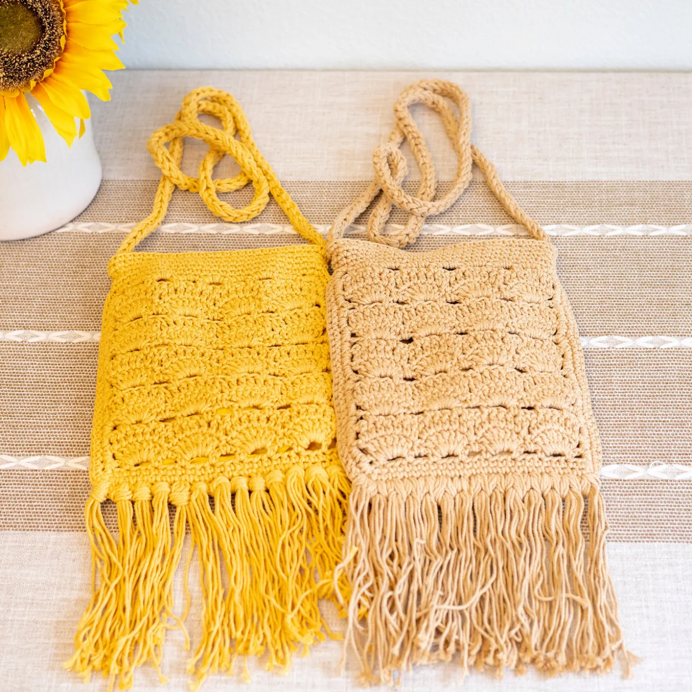 Elena Handbags Handmade Bohemian Tassel Beach Small Bag
