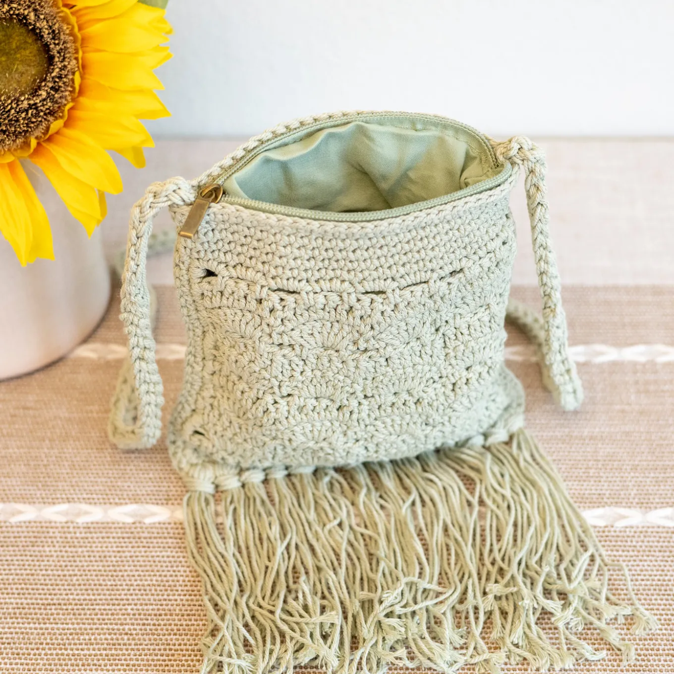 Elena Handbags Handmade Bohemian Tassel Beach Small Bag