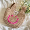 Elena Handbags Handmade Crochet Smiley Bag