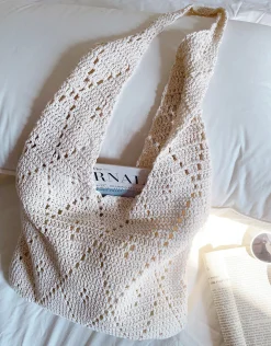 Elena Handbags Handmade Crochet Retro Style Tote Bag
