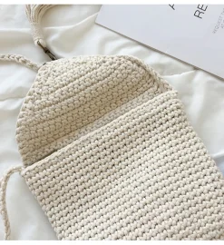 Elena Handbags Handmade Crochet Mini Purse with Tassel