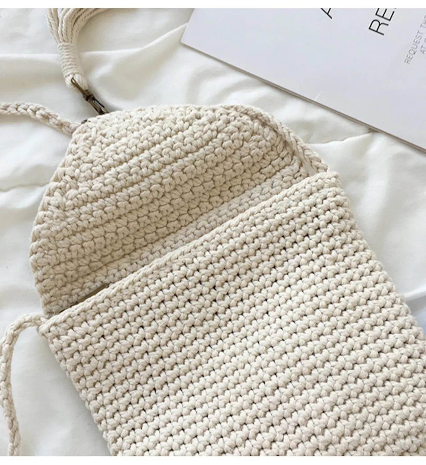 Elena Handbags Handmade Crochet Mini Purse with Tassel