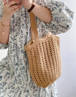 Elena Handbags Handmade Crochet Retro Style Tote Bag