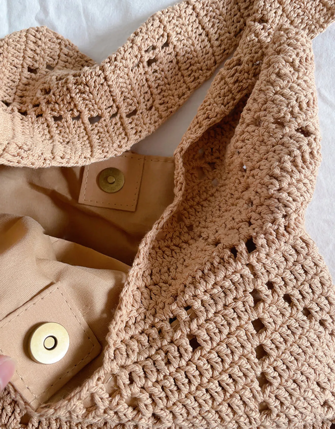Elena Handbags Handmade Crochet Retro Style Tote Bag