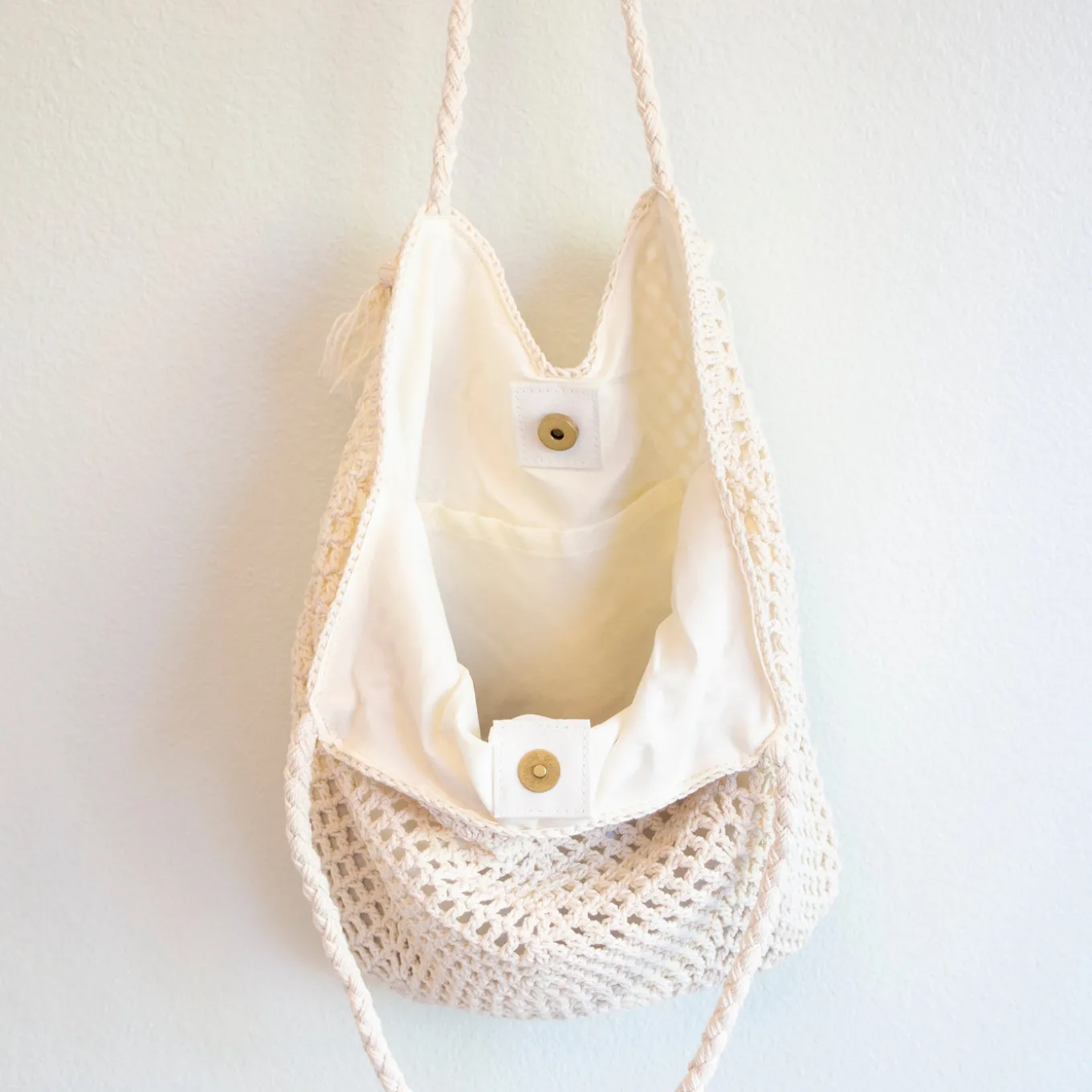 Elena Handbags Handmade Crochet Retro Style Tote Bag