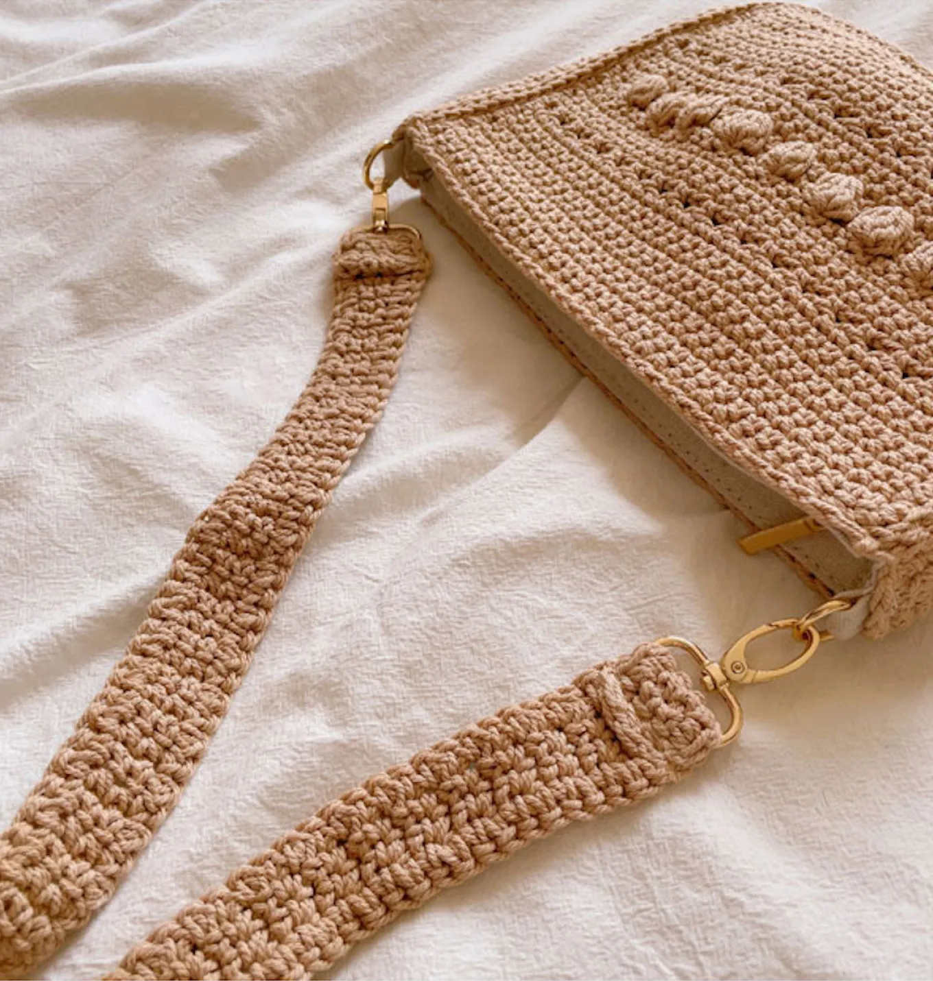 Elena Handbags Handmade Crochet Messenger Bag