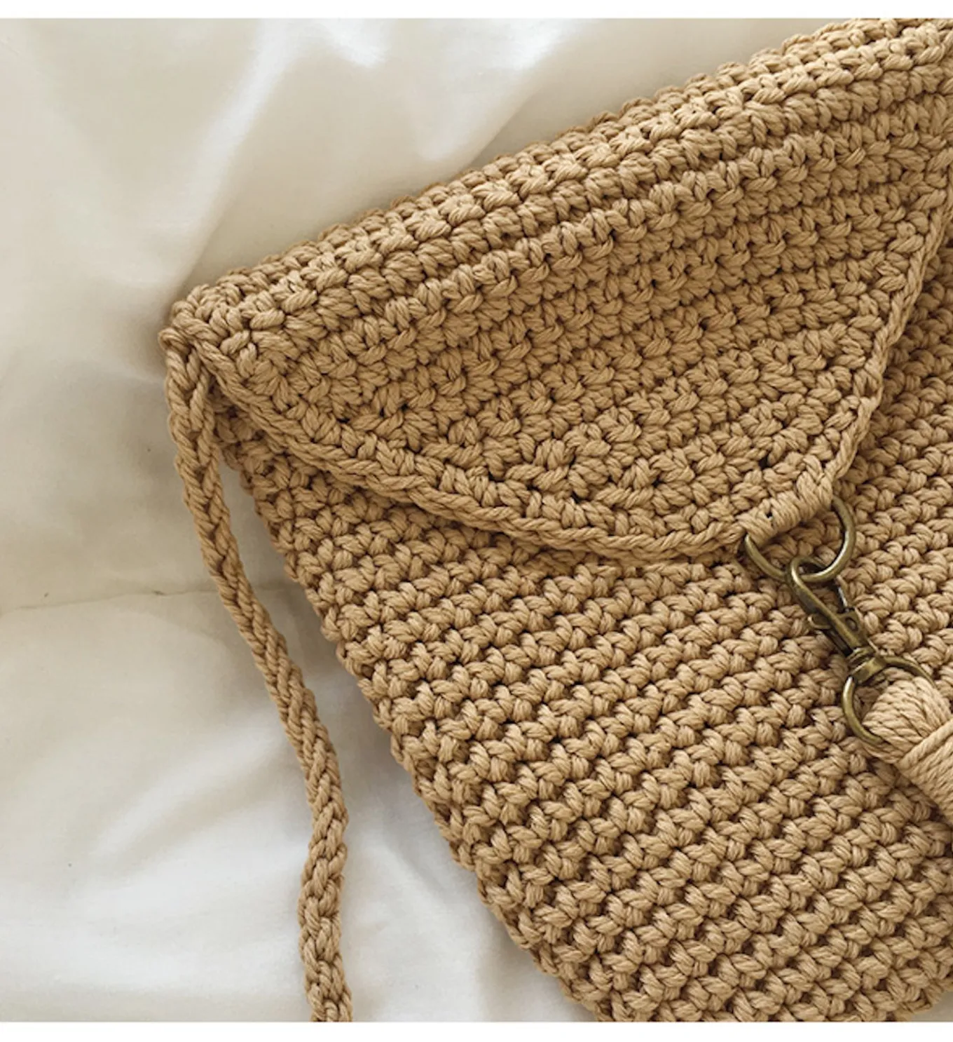 Elena Handbags Handmade Crochet Mini Purse with Tassel