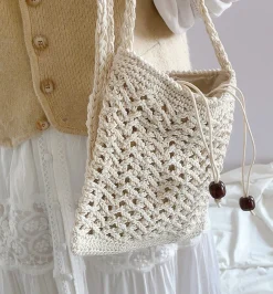 Elena Handbags Handmade Crochet Crossbody Purse