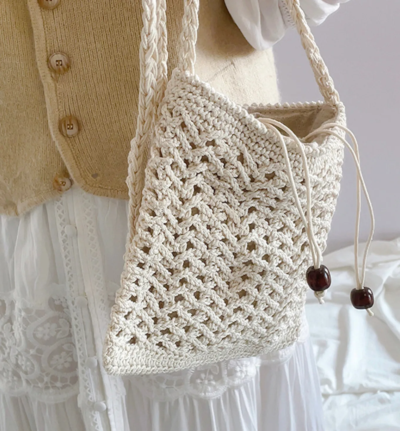 Elena Handbags Handmade Crochet Crossbody Purse