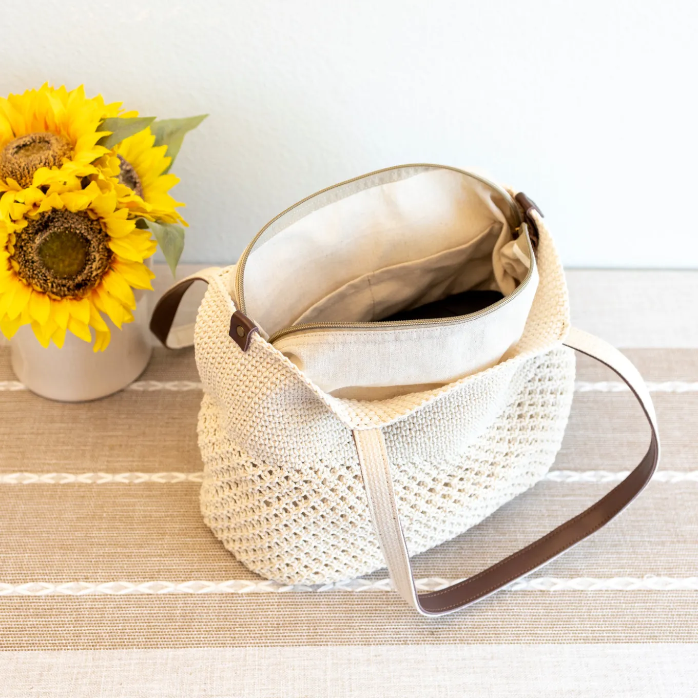 Elena Handbags Handmade Crochet Shoulder Bag