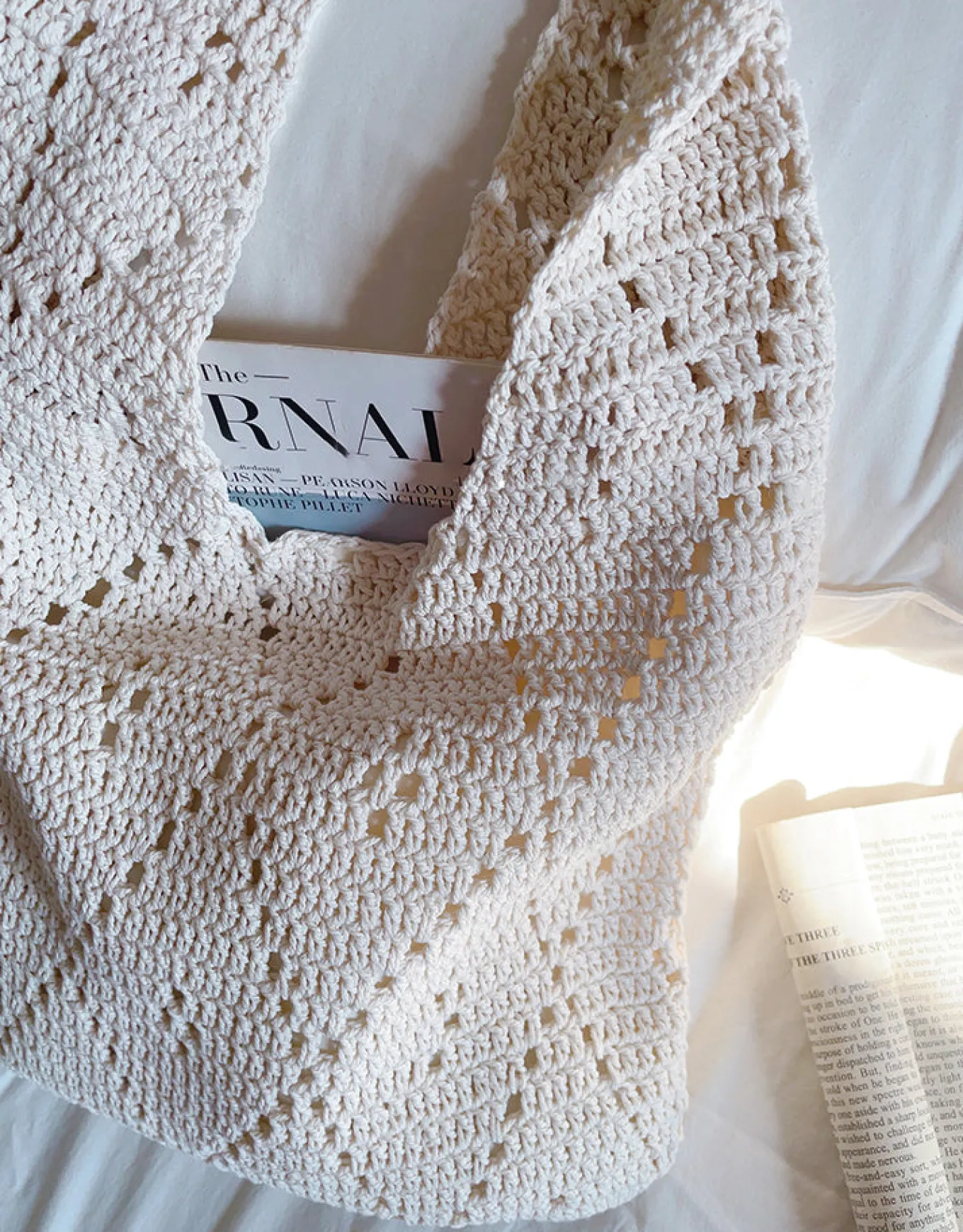 Elena Handbags Handmade Crochet Retro Style Tote Bag