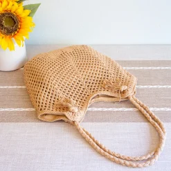Elena Handbags Handmade Crochet Retro Style Tote Bag