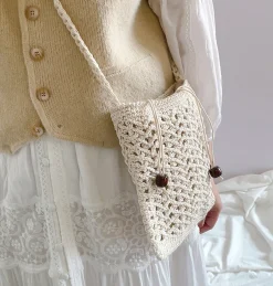Elena Handbags Handmade Crochet Crossbody Purse