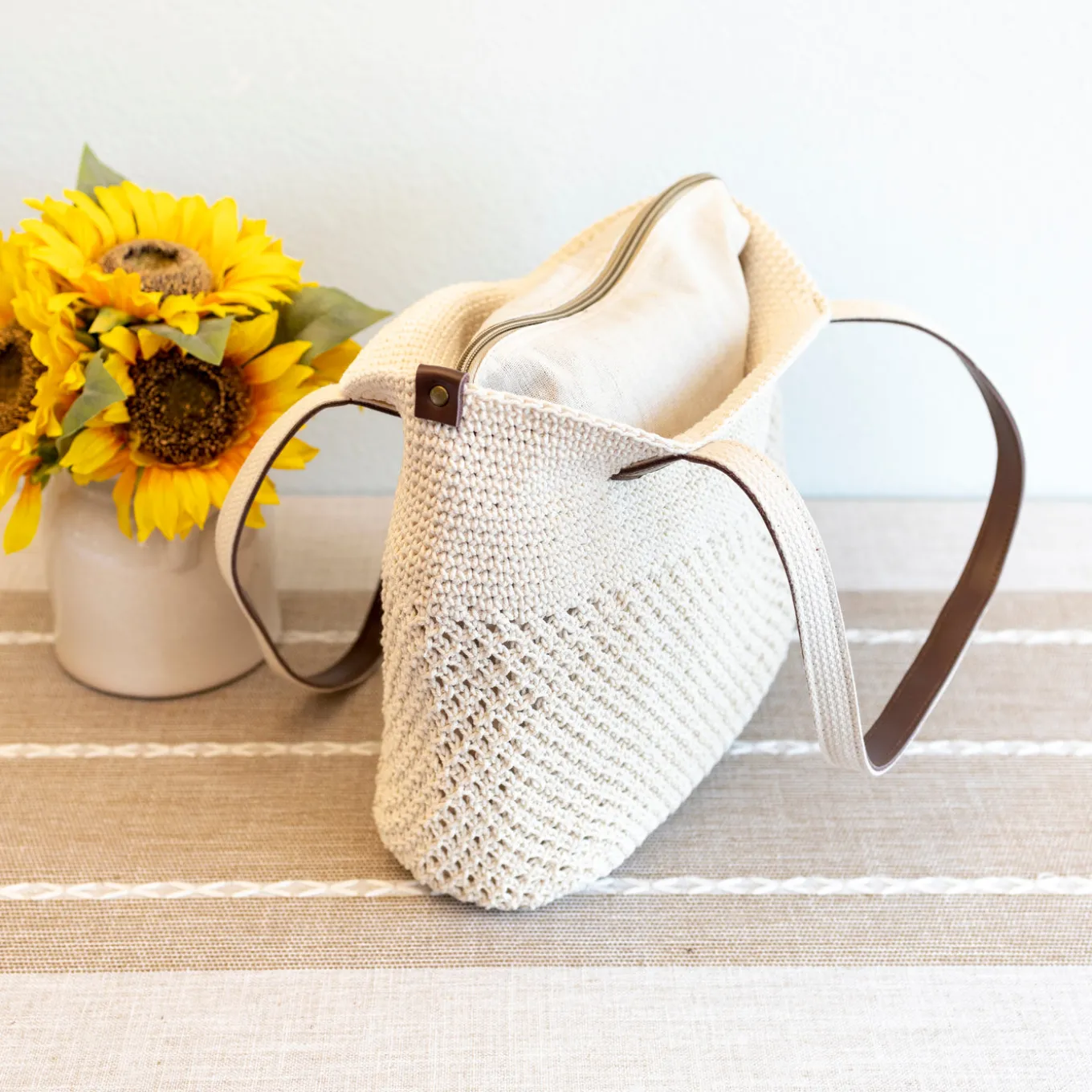 Elena Handbags Handmade Crochet Shoulder Bag