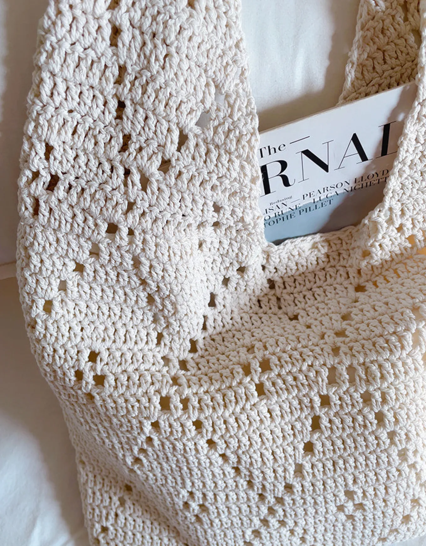 Elena Handbags Handmade Crochet Retro Style Tote Bag