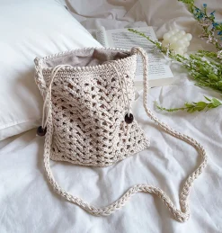Elena Handbags Handmade Crochet Crossbody Purse