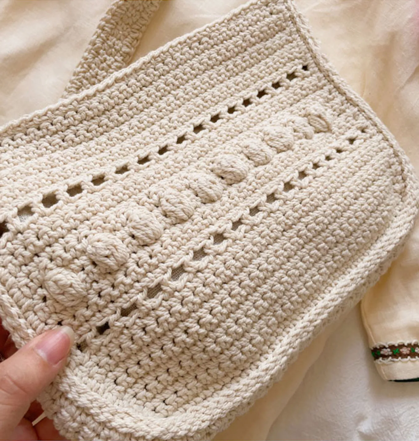 Elena Handbags Handmade Crochet Messenger Bag