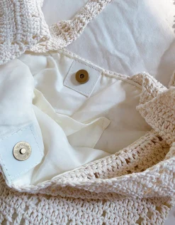 Elena Handbags Handmade Crochet Retro Style Tote Bag