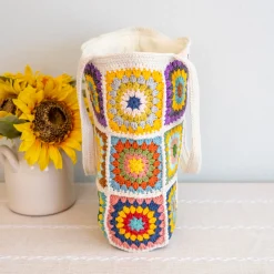 Elena Handbags Handmade Granny Square Shoulder Tote Bag