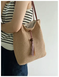 Elena Handbags Handmade Retro Woven Shoulder Bag
