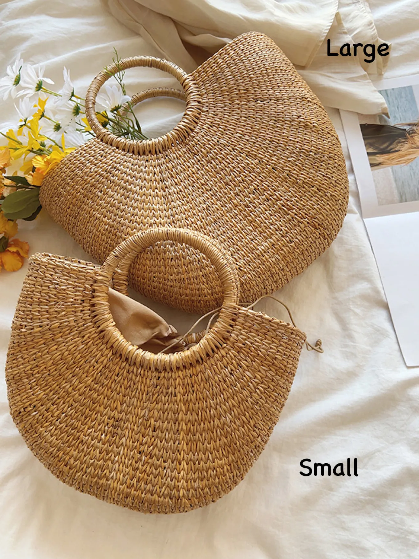 Elena Handbags Handmade Summer Straw Purse