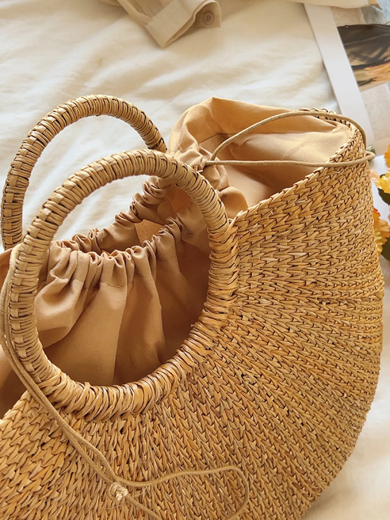 Elena Handbags Handmade Summer Straw Purse