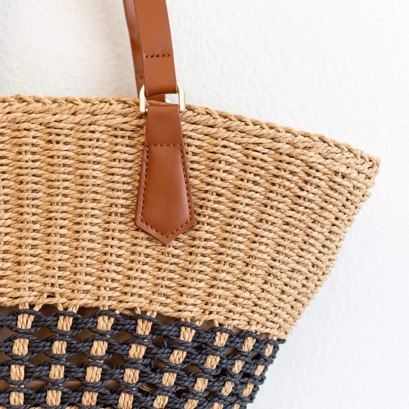 Elena Handbags Handmade Summer Straw Basket Bag Beach Handbag