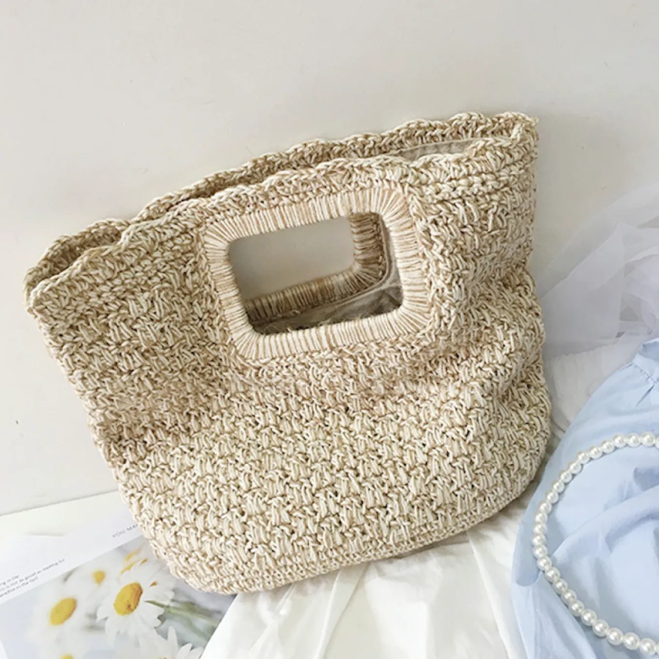 Elena Handbags Harajuku Style Cotton Top Handle Tote Bag