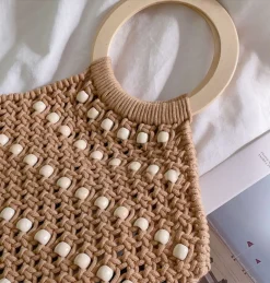 Elena Handbags Knit Top Handle Bag