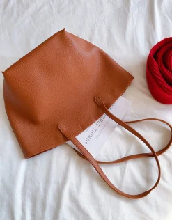 Elena Handbags Large Carryall Tote In Soft Pebbled Leather
