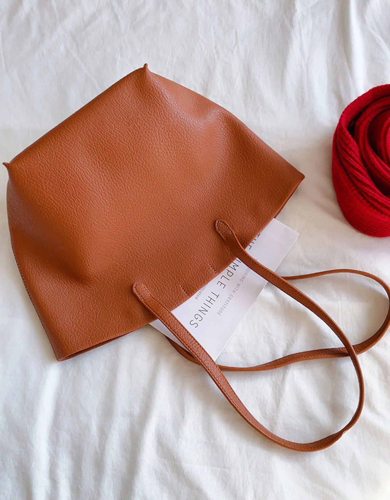 Elena Handbags Large Carryall Tote In Soft Pebbled Leather