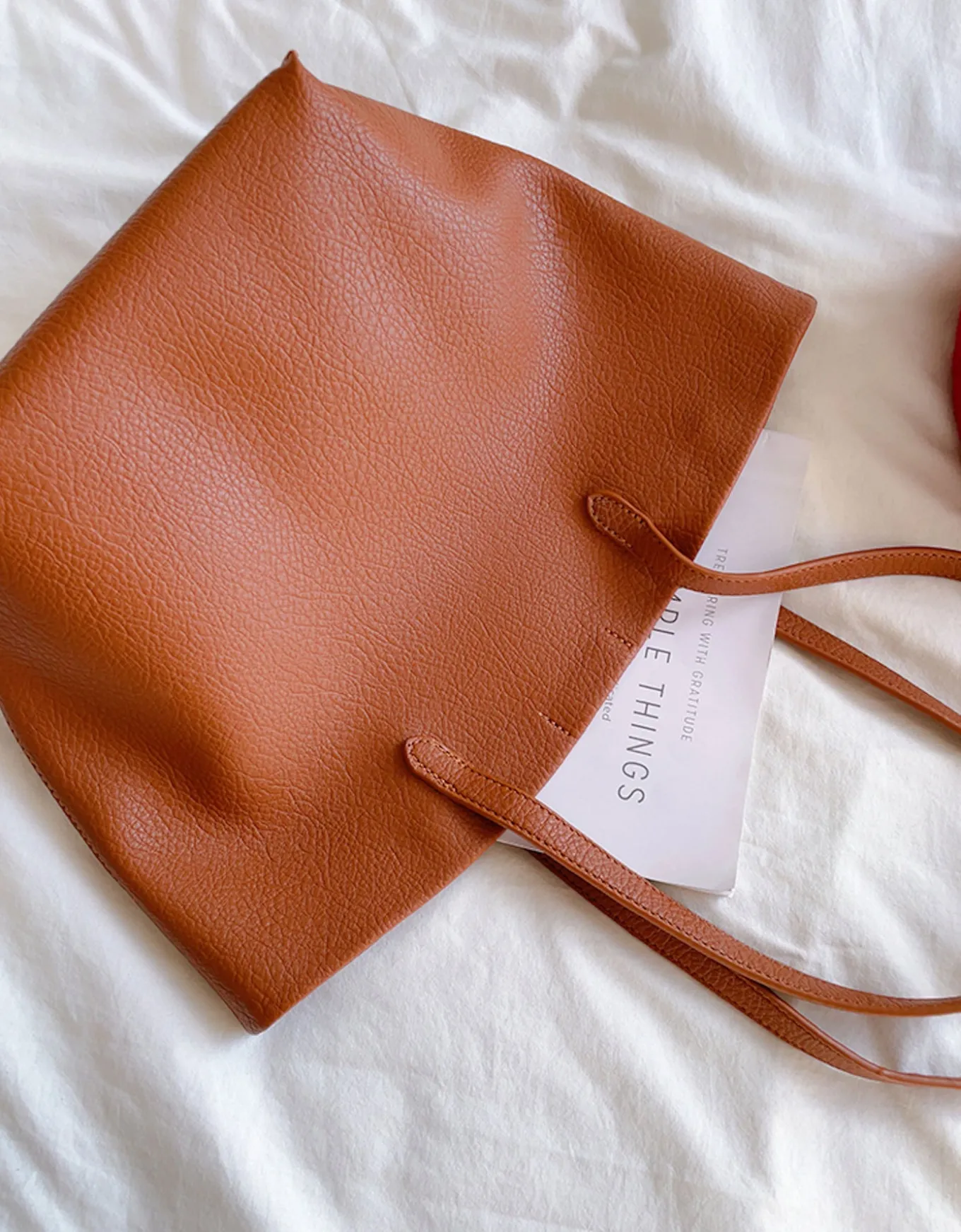 Elena Handbags Large Carryall Tote In Soft Pebbled Leather