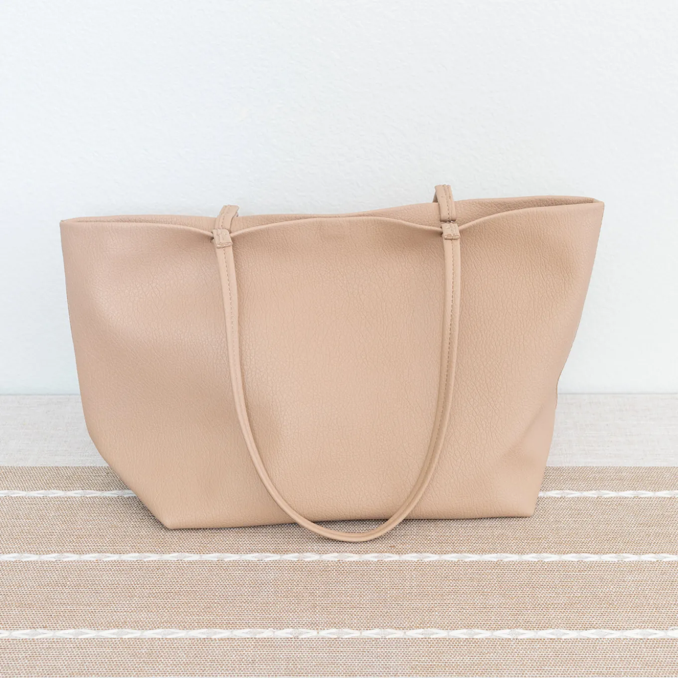 Elena Handbags Large Carryall Tote In Soft Pebbled Leather