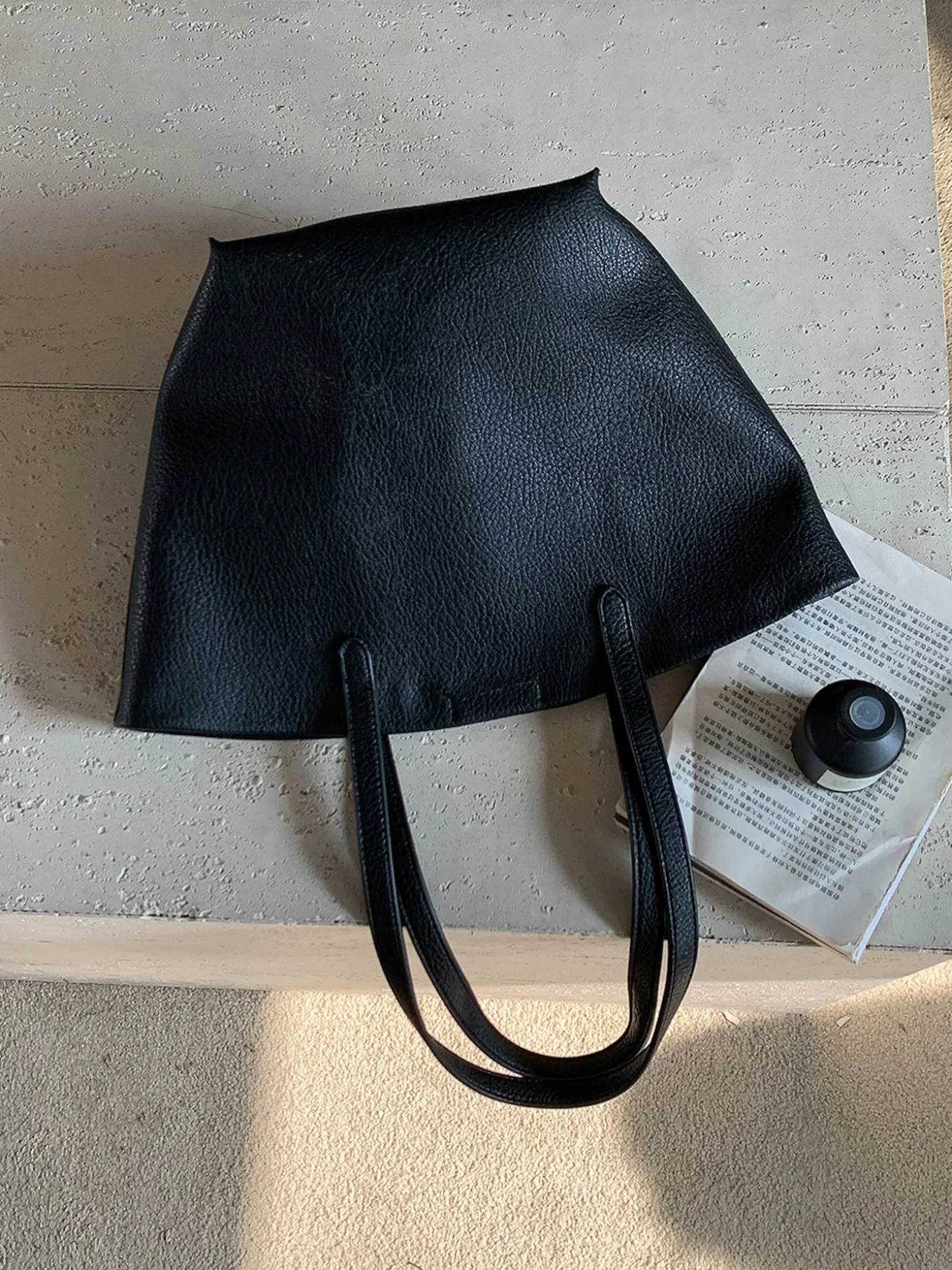 Elena Handbags Large Carryall Tote In Soft Pebbled Leather