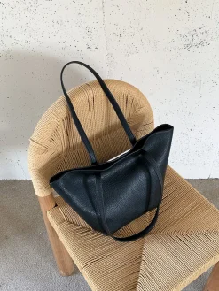 Elena Handbags Large Carryall Tote In Soft Pebbled Leather
