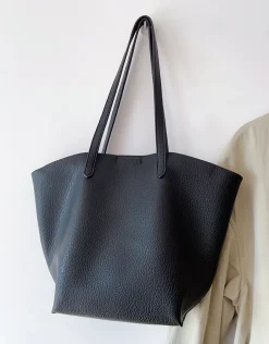 Elena Handbags Large Carryall Tote In Soft Pebbled Leather