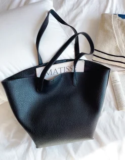 Elena Handbags Large Carryall Tote In Soft Pebbled Leather