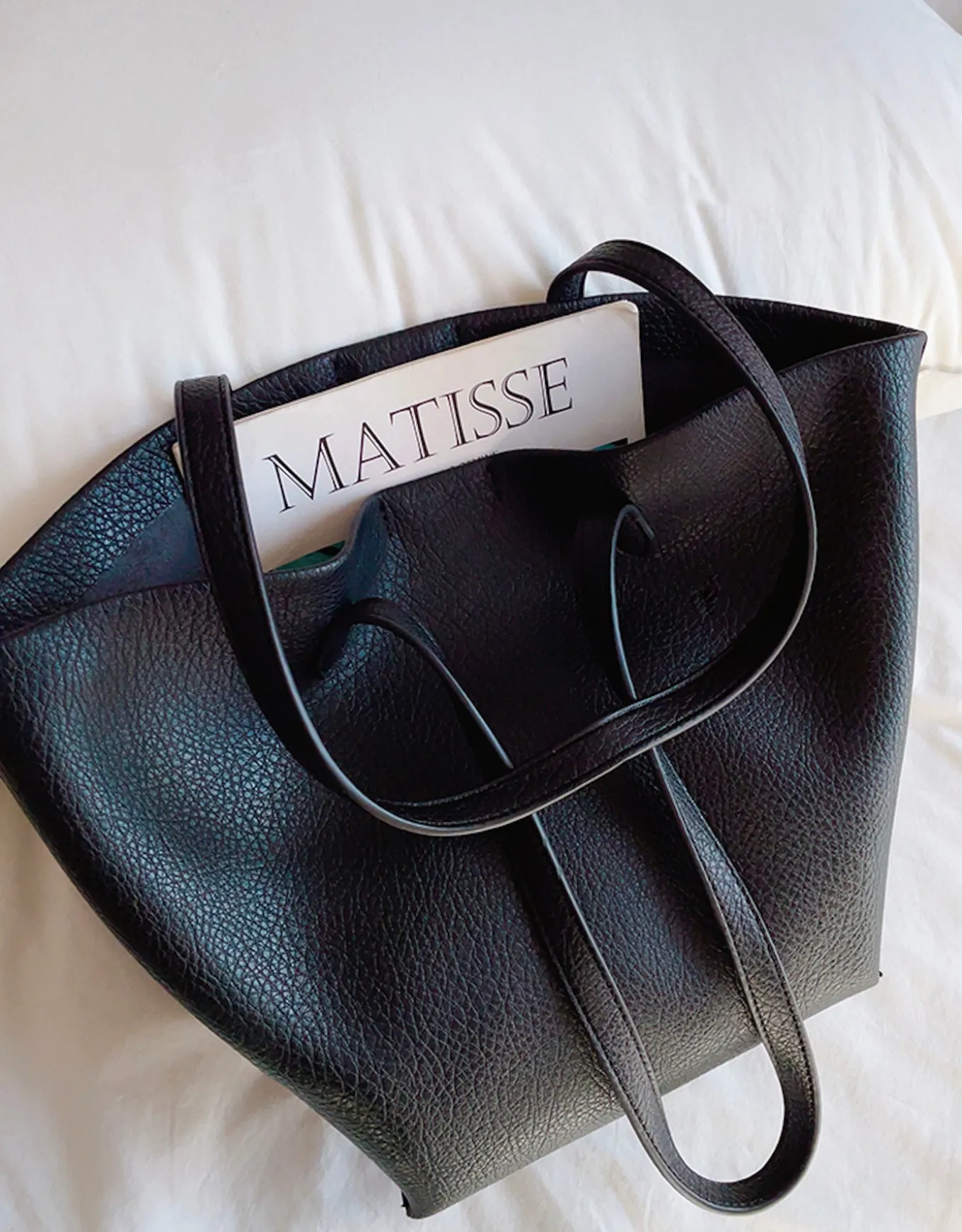 Elena Handbags Large Carryall Tote In Soft Pebbled Leather