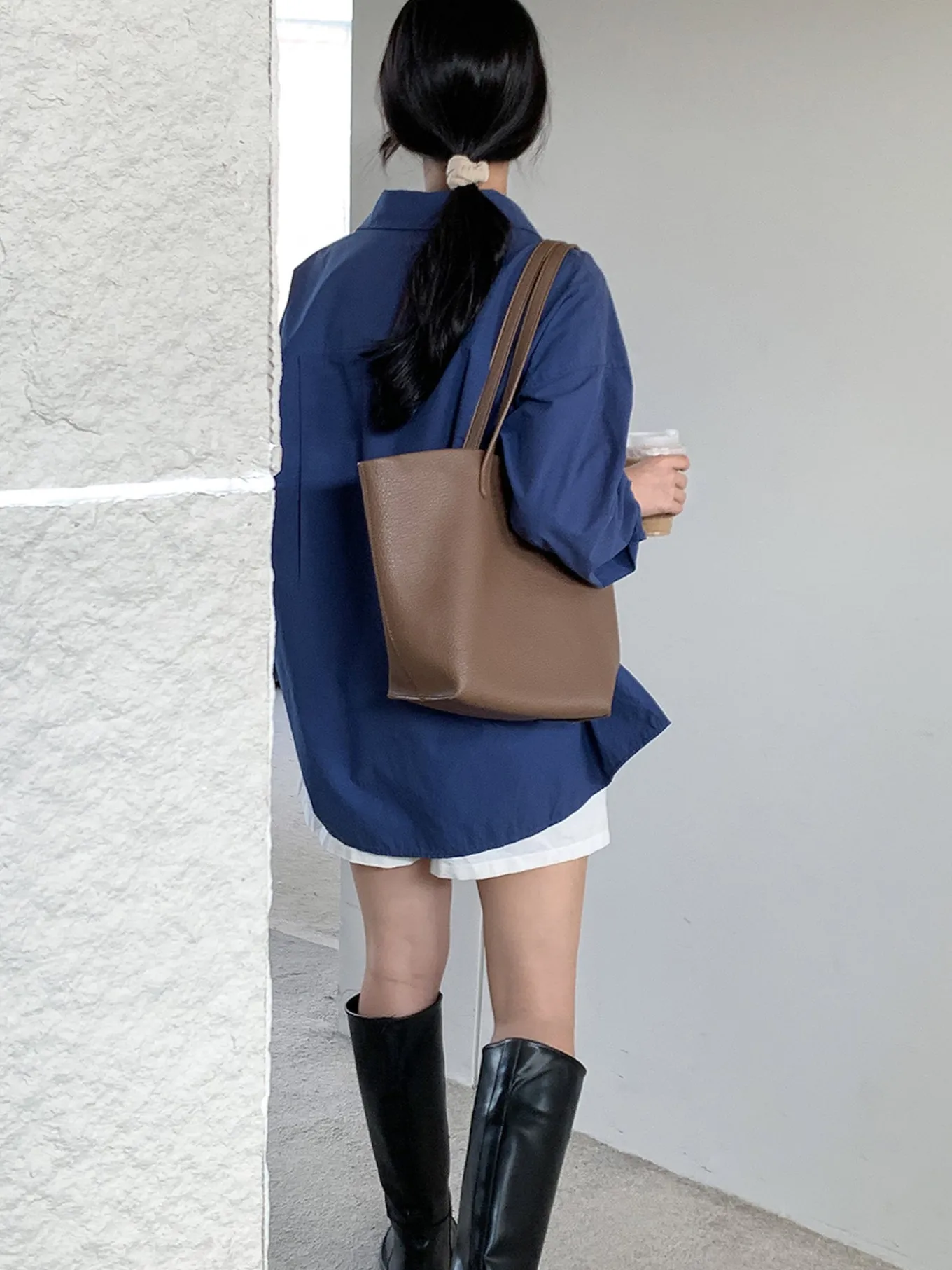 Elena Handbags Large Carryall Tote In Soft Pebbled Leather
