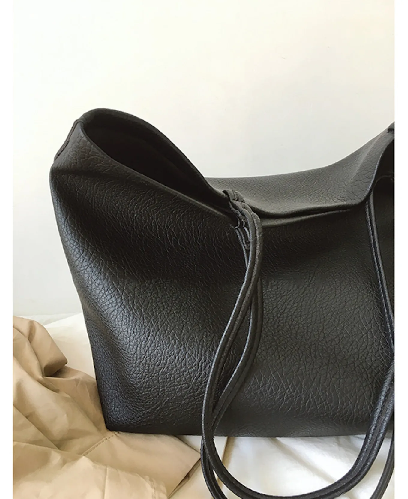 Elena Handbags Large Carryall Tote In Soft Pebbled Leather