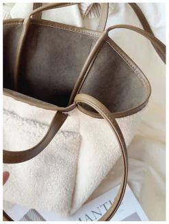 Elena Handbags Large Faux Furry Tote Bag