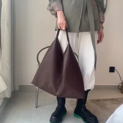 Elena Handbags Large Hobo Leather Shoulder Bag