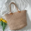 Elena Handbags Large Straw Tote Bag