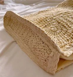 Elena Handbags Large Straw Summer Tote