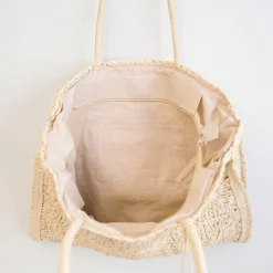 Elena Handbags Large Straw Summer Tote