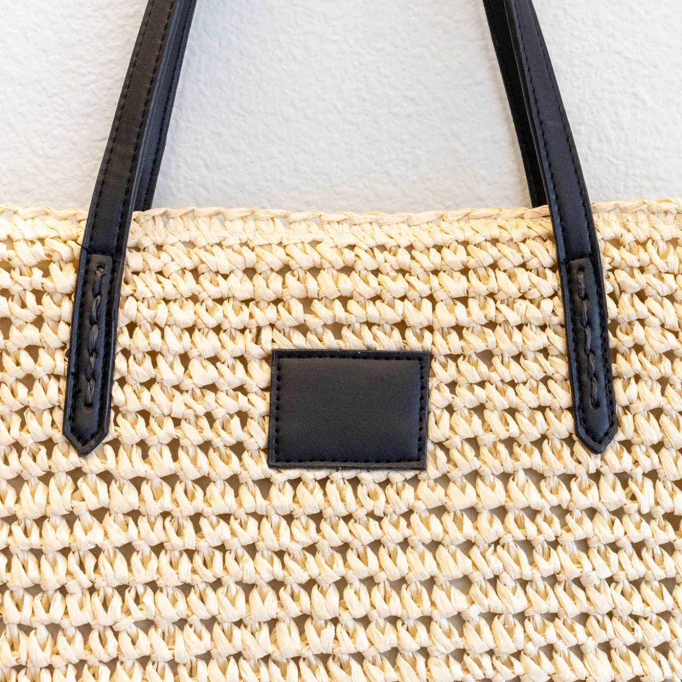 Elena Handbags Large Straw Woven Summer Tote