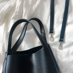 Elena Handbags Leather Bucket Bag