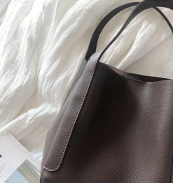 Elena Handbags Leather Bucket Bag